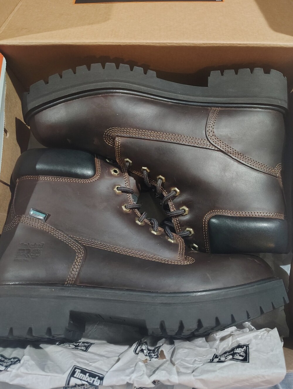 Timberland PRO Brown Waterproof Work Boots Men’s Size 12 With Box
